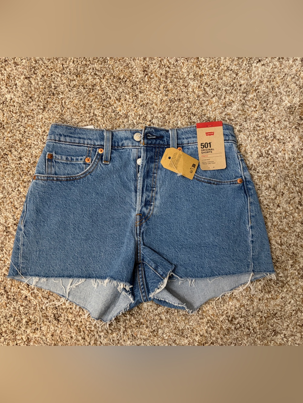 Levi’s 501 Original Shorts, Medium Wash, NWT
